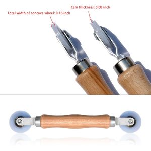 Set di 3 Attrezzi per Zanzariere con Manico in Legno e Ruote in Acciaio/Nylon per Riparazione di Porte e Finestre - Product Image 5