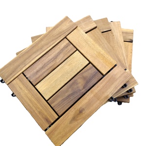 Wooden Interlocking Floor Tiles 30 X 30 cm Patio Balcony Terrace Garden Click Waterproof Anti-Slip Eco-Friendly Certified - Product Image 1