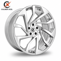 Jantes forgées CALIBER XCEL personnalisées en deux parties, concaves profondes, à 5 branches, polies miroir, 18-24 pouces, PCD 5x114.3