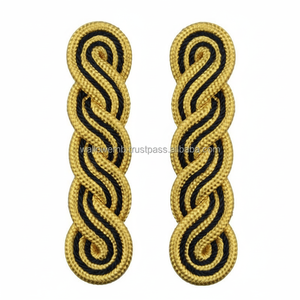 ขายส่งอุปกรณ์เสริมเครื่องแบบป้องกันตัวส่วนบุคคล แผ่นปักไหล่และอีพาอัลเล็ตแบบกำหนดเอง วัสดุไมลาร์เมทัลลิก - Product Image 2