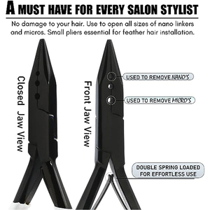 Top Quality Resistant To Rust Spring Durable Hair <b>Extension</b> Micro Rings <b>Beads</b> Links Plier Tools Clamp Pro Hair <b>Extension</b> Tools - Product Image 6