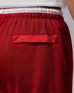 Shorts de basket-ball en maille rouge, shorts d'entraînement athlétiques, shorts de sport à taille élastique avec cordon de serrage, vêtements d'équipe de basket-ball - Product Image 3