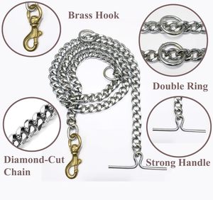 Grinded Diamond Cut Chain <b>Dog</b> <b>Leash</b> OEM ODM Custom Logo Heavy Duty Metal Pet <b>Leash</b> Direct Manufacturer - Product Image 3