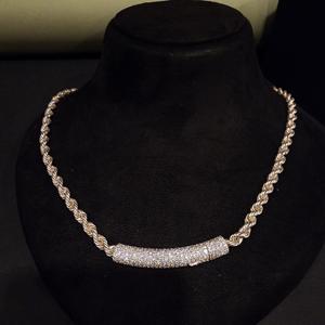 Cadena cubana de plata de ley 925 de diseño, estilo hip hop moderno, unisex, regalo, collar cubano de 8 mm con diamante cultivado en laboratorio - Product Image 1