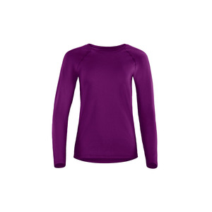 Haut de yoga court à manches longues pour femme, coupe ajustée, col rond, respirant, antibactérien, écologique, séchage rapide, personnalisé - Product Image 5