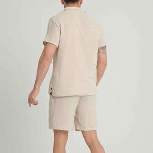 Ensemble Polo et Short Homme de Haute Qualité – Personnalisé pour l'Été – T-shirt Polo et Short Entièrement Boutonnés Couleur Unie Manches Courtes - Product Image 2