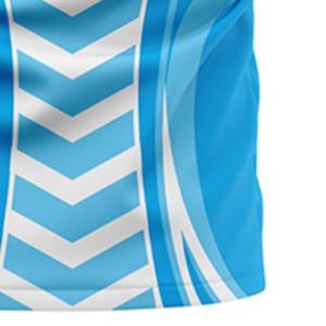 <b>Men</b> Blue <b>White</b> Geometric Soccer Jersey Sublimated Print Moisture Wicking Fitted Polyester Apparel - Product Image 2