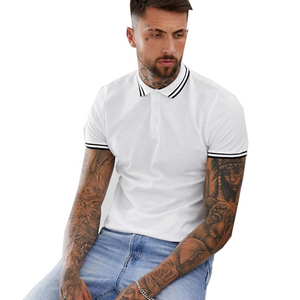 Polo à manches courtes pour homme, blanc, couleur unie, coton Oxford, style décontracté, respirant, coupe classique - Product Image 4