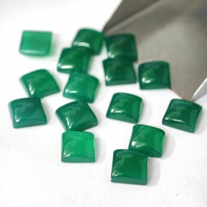 หินออนิกซ์สีเขียวทรงสี่เหลี่ยมสำหรับทำเครื่องประดับ - Product Image 4