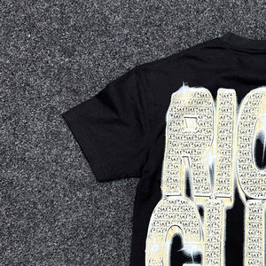 Camiseta Hip Hop Premium con Estampado Gráfico Personalizado para Hombre, Corte Holgado, 100% Algodón, Manga Corta - Product Image 5