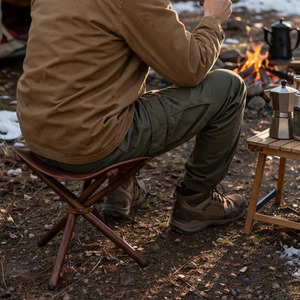 Wholesale handmade leather hunting <b>stool</b> <b>portable</b> camping <b>stool</b> OEM supplier custom logo export quality in wholesale price - Product Image 3
