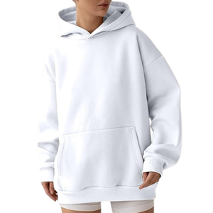 Sweat-shirts à capuche oversize en molleton noir pour femme Trendy Queen, manches longues, pull-over, écologique, séchage rapide, imprimé devant, pour l'hiver - Product Image 2