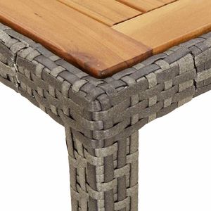 Table de jardin en polyrotin gris 74,80 x 35,43 x 29,53 po – Ensembles de jardin élégants - Product Image 6