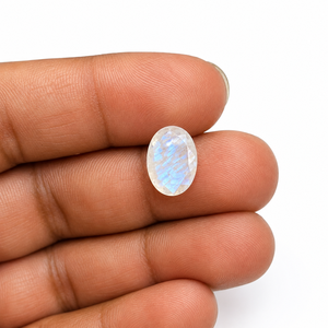 Pierre de lune arc-en-ciel naturelle blanche en vrac, ovale facettée, pierres précieuses en vrac, pierres de cristal pour la fabrication de bijoux, fournisseur en gros, Mascot Love - Product Image 3