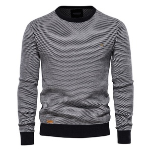 Suéter de empalme Geansai para hombre, Jersey informal de punto con cuello cálido, Troja, moda de invierno, barato, novedad - Product Image 1