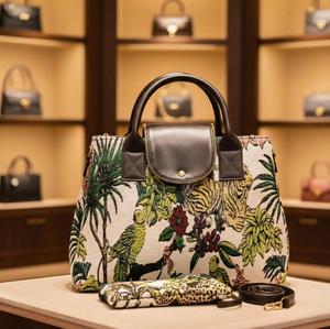 Sac à main d'été en toile solide résistante à l'eau Elite Craft Studio avec fermeture éclair, design portable - Product Image 3