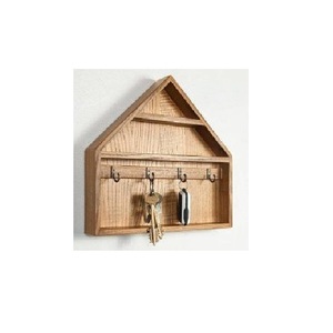 Wooden <b>Wall</b> Mounted Accessory <b>Holder</b> Providing Dedicated Space for Entry <b>Keys</b> Workspace <b>Keys</b> and Lightweight Essentials - Product Image 4