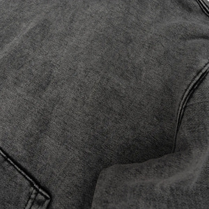 Sweat-shirt à capuche décontracté pour l'extérieur, en coton épais, délavé à l'acide, personnalisable, pour impression - Product Image 3