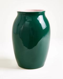 แจกันเซรามิกดีไซน์โดดเด่นเคลือบเงาสีมรกต รูปทรงเรียบหรูทันสมัย เหมาะสำหรับตกแต่งบ้านสุดหรู - Product Image 1