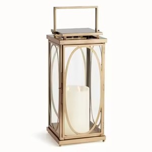 <b>Silver</b> Metal <b>Lantern</b> Decorative Candle Holder Home Garden Wedding Event Restaurant Hotel Patio Outdoor Decor - Product Image 3