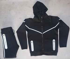 Nouvelle veste polaire à capuche technique sportive 2025, en coton multicouche, avec fermeture éclair, réfléchissante et adhésive, pour l'automne, style combinaison technique - Product Image 1