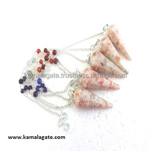 Wholesale Natural Opal Gemstone <b>Chakra</b> Healing Handmade Divination Pendulum 30-40mm Reiki Healing Semi-Precious Stone Crafts - Product Image 5