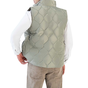 Men Fashion Sleeveless Puffer Vest Winter Quilted Warm Lightweight Body <b>Warmer</b> Outdoor Casual Jacket OEM Supplier - Product Image 2