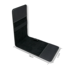 Porte-cartes de score en cuir véritable noir et cuir PU avec logo personnalisé pour les sports de plein air - Product Image 4