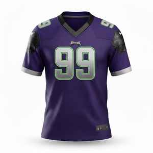 เสื้อฟุตบอลอเมริกันแบบมืออาชีพ: ชุดทีมปักลายตามสั่ง ป้องกันการเป็นขุย - ชุดกีฬาสโมสรระดับพรีเมียม ทนทานด้วยผ้าทวิลล์ - Product Image 1