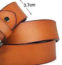 Ceintures en cuir véritable de style rétro vintage, décontractées, pour l'extérieur, mode, avec boucle carrée, pour homme et femme. - Product Image 4