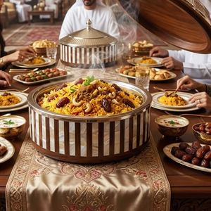 Cazuela de Lujo con Incrustaciones de Madreperla, Olla de Acero Inoxidable y Madera para Mantener la Comida Caliente, Juego de Utensilios de Cocina Premium para Eid y Bodas - Product Image 4