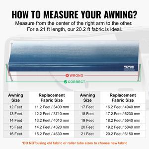 Tela de PVC de 3 Capas Resistente de 16 oz para Toldo de Autocaravana, 20 2 Pulgadas de Largo, Repuesto para Toldo de RV, Accesorios Exteriores Impermeables - Product Image 5