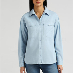 ราคาขายส่ง เสื้อเชิ้ตยีนส์ผู้หญิงสั่งทำได้ รุ่นใหม่ น้ำหนักเบา ขายดี - Product Image 2