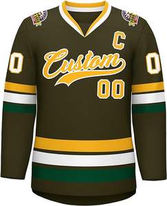 Jersey de hockey sobre hielo de diseño personalizado de alta calidad para hombres adultos, ropa deportiva, diseños bordados por sublimación, jersey de hockey sobre hielo - Product Image 4