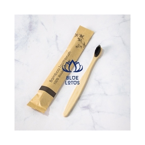 Brosse à dents en bambou la plus vendue, écologique, pour un nettoyage ultime des taches et une routine de soins personnels durable pour les voyages - Product Image 6