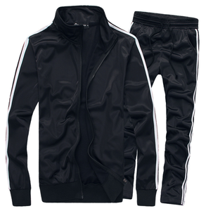Conjuntos Deportivos de Poliéster Sólido para Hombre, Venta al Por Mayor Directa de Fábrica, Ropa Deportiva, Trajes para Correr, Ropa Atlética Informal a la Moda - Product Image 1