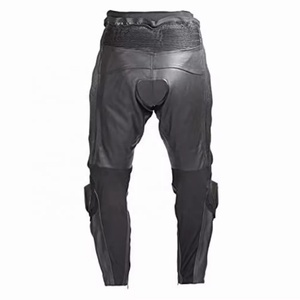Pantalones de Motocicleta de Cuero para Hombre, Impermeables, para Todas las Estaciones, Ropa de Carreras Negra, Protección Completa - Product Image 2