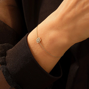 Pulsera de Diamantes Cultivados en Laboratorio, Corte Esmeralda, Oro Amarillo, Joyería Fina para Mujer - Product Image 3