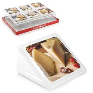 Contenitore per formaggio PlasticForte a 6 scomparti con coperchio per frigorifero - Product Image 1