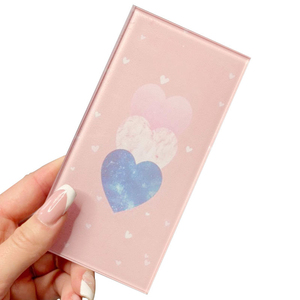 Vente en gros de tuiles rectangulaires pour extensions de cils en acrylique, écologiques, professionnelles, motif chat noir mignon, de haute qualité, avec paillettes roses - Product Image 4