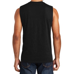 Chaleco deportivo ajustado para hombre, camiseta sin mangas de algodón de secado rápido, transpirable, de talla grande - Product Image 3