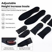 Semelles intérieures ajustables en PVC à 4 couches pour augmenter la taille, pour hommes et femmes, s'adaptent aux chaussures habillées/décontractées
