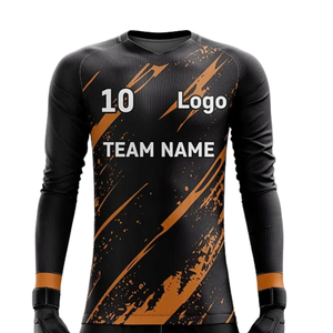 กางเกงขาสั้นฟุตบอลผู้ชาย แบรนด์ Brush Slash รุ่น Goalkeeper คอกลม แขนยาว แห้งเร็ว พิมพ์ลายแบบ Sublimation เอวยางยืด ผลิตจากโพลีเอสเตอร์ - Product Image 3