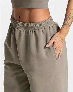 Women's Mid <b>Waist</b> Harem Pants Ankle-Length Solid Color <b>Elastic</b> <b>Waist</b> Loose Fit Casual Style Terry Fabric Autumn Wear - Product Image 3