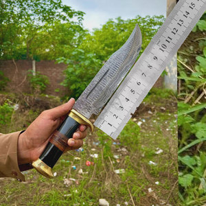 High Quality Carbon Steel <b>Leather</b> Handle Sharp Outdoor Folding Pocket Knife Utility Camping OEM - Product Image 5