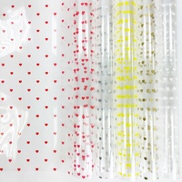 Rouleaux de film plastique transparent avec motif floral, papier d'emballage cadeau imperméable pour l'emballage de fleurs et de paniers