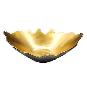 Unique Design Eco-Friendly Brass Metal Gold Finished Serving Dish Wedding Party Decorative Fruit Serving Bowl Modern Platter - Product Image 5