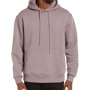 Sudadera con Capucha Extra Grande, Color Rosa Sólido, Felpa de Algodón, Estilo Casual, Manga Larga, para Otoño, Unisex - Product Image 5