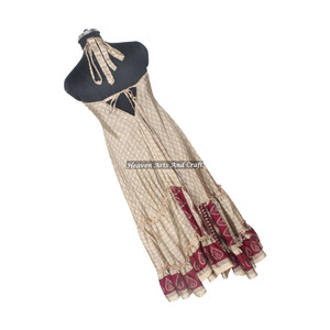 Compre en Línea Directamente del Fabricante: Vestido de Seda Sari Indio para Mujer, Elegante Vestido de Noche sin Mangas para Damas - Product Image 4