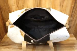 กระเป๋าหนังแท้ทรงดัฟเฟิล หนังวัวแท้ กระเป๋าเดินทางสไตล์วินเทจ ความจุขนาดใหญ่ กระเป๋าใส่สัมภาระสำหรับวันหยุดสุดสัปดาห์ ปิดด้วยซิป แฟชั่น LHDB-0028 - Product Image 5